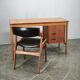 Sven Aage Madsen Teak Vanity Desk with Mirror, Denmark, 1960s