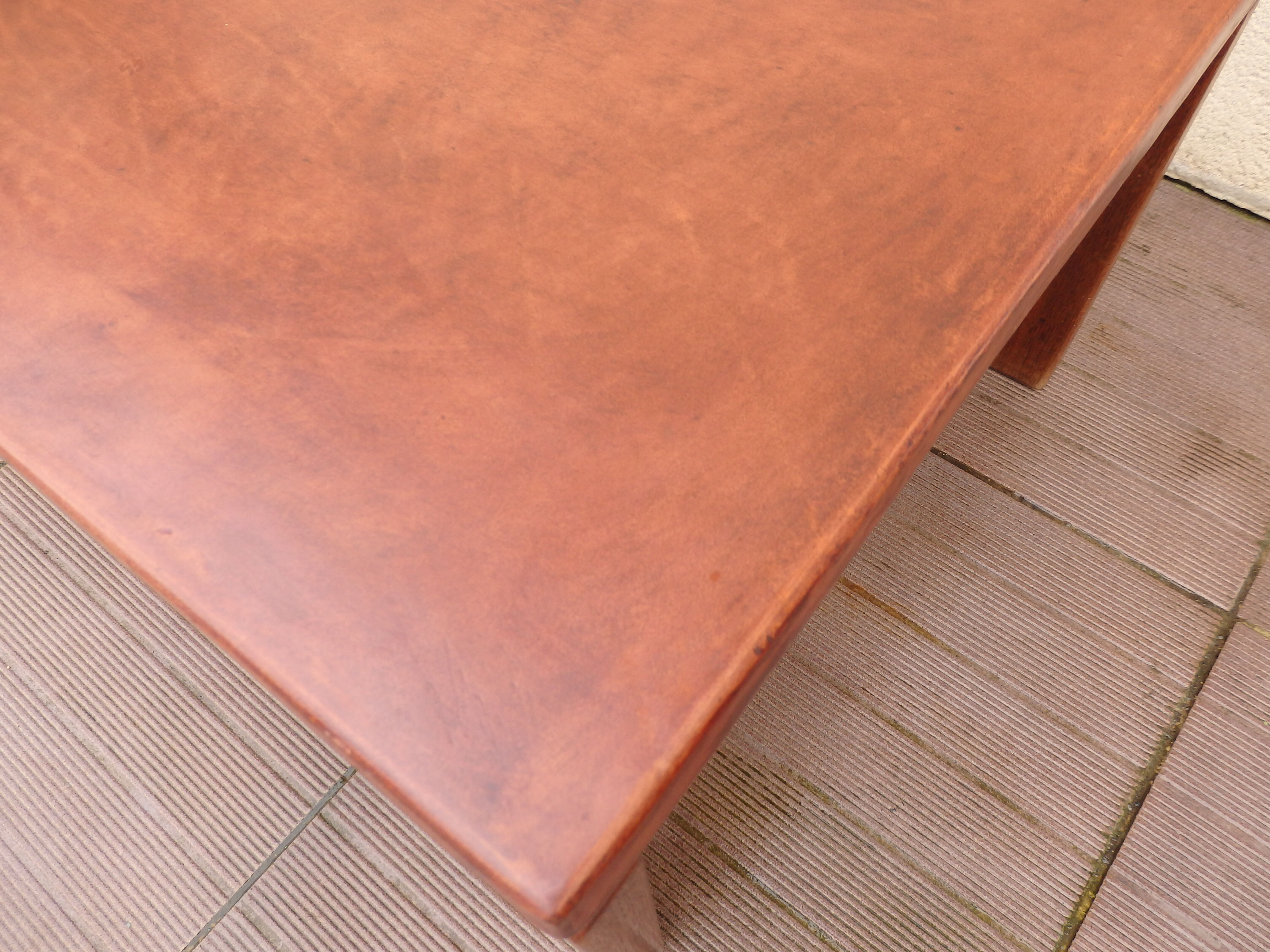 Vintage leather coffee table
