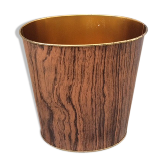 Massilly fake wood lacased paper basket