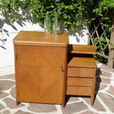 Asymmetrical oak dresser buffet