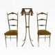 Paire de chaises en laiton, style Chiavari