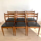 Series of 6 vintage chairs