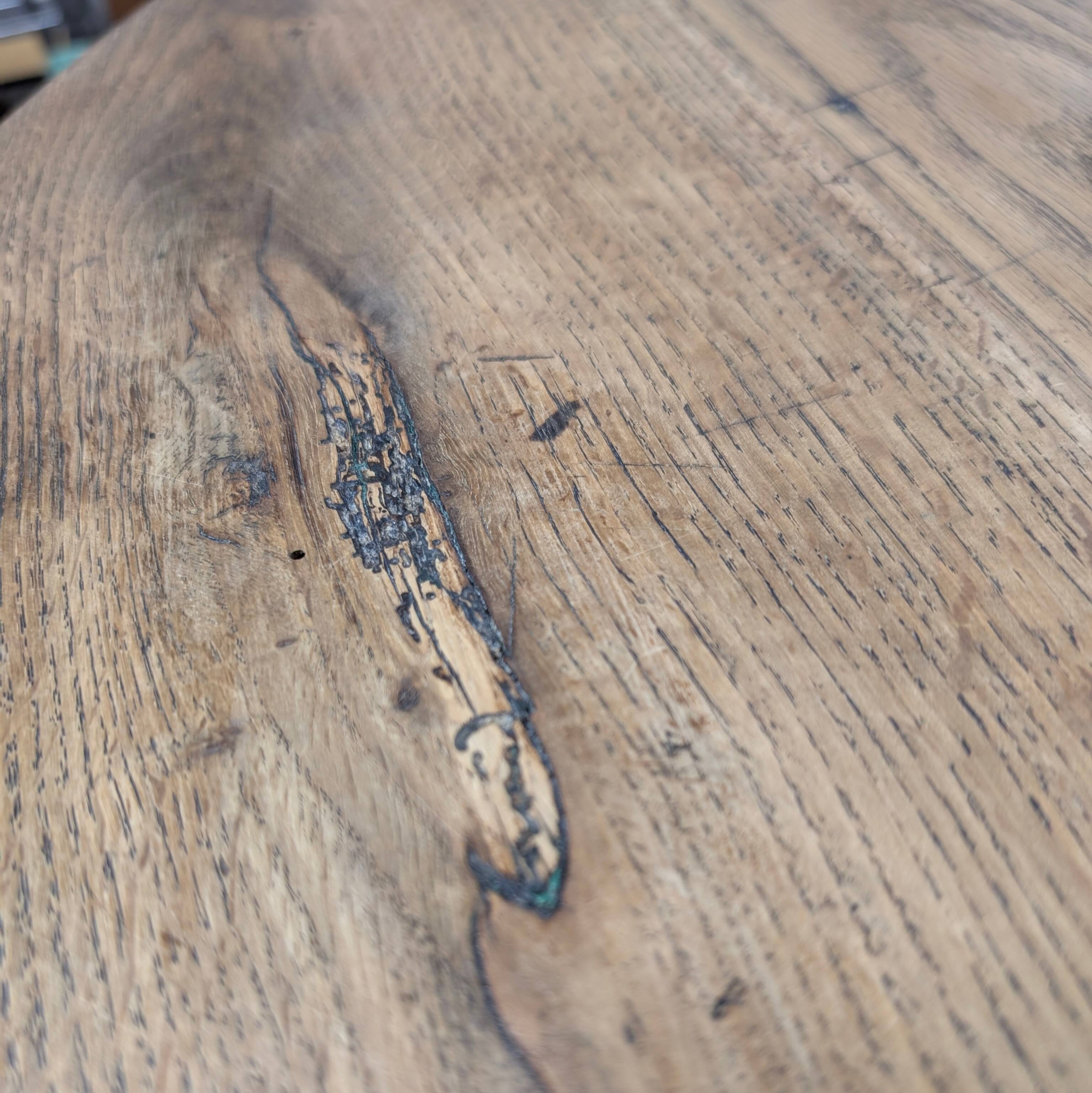 Table de ferme ovale à rabats