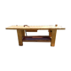 Old solid wood carpenter's bench with 2 functional vices.