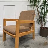 Scandinavian houndstooth armchair
