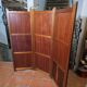 Three-panel screen in mahogany