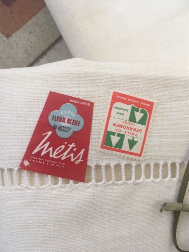 Pair mixed pillowcases embroidered A B.
