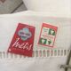 Pair mixed pillowcases embroidered A B.