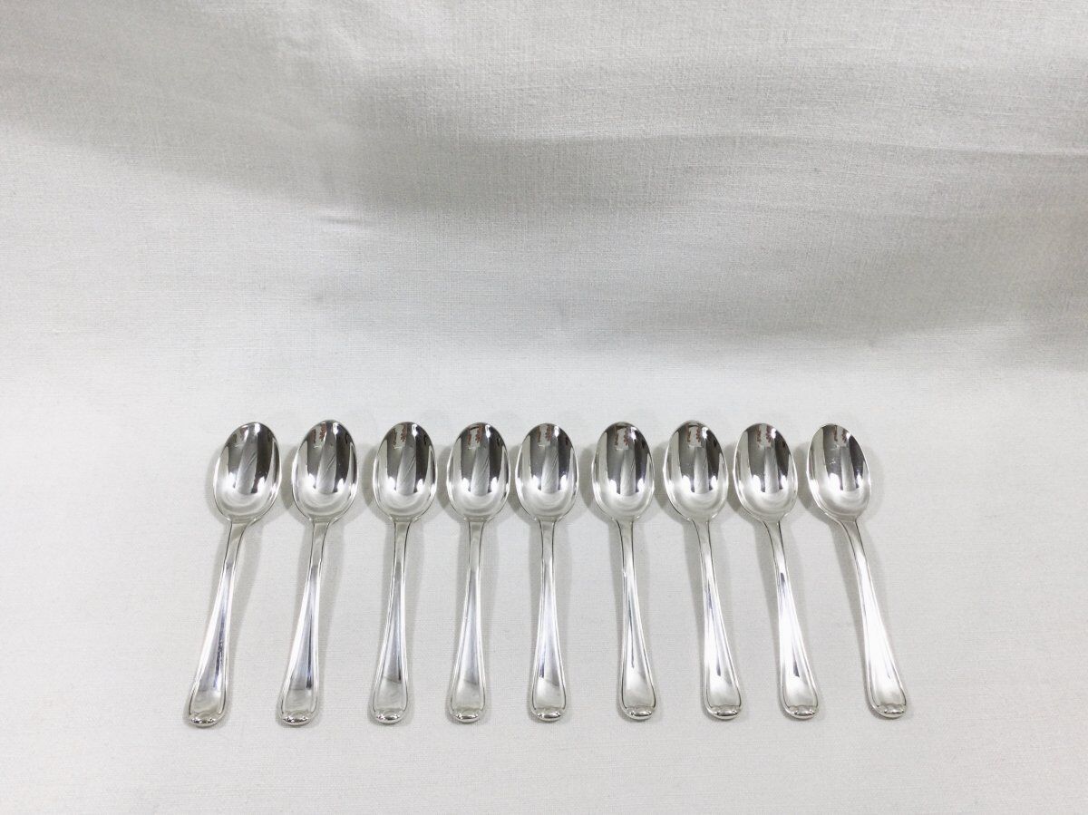 Solid silver moka spoons
