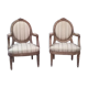 Pair of Louis XVI-style medallion armchairs from Napoleon III