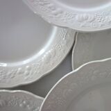 Set of 10 flat plates in Sarreguemines earthenware, early 20th century