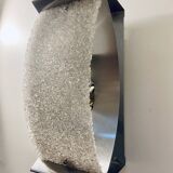 Pair of brushed steel and perspex wall lights, circa 1970.