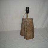 Carved stone lamp base signed from the 70s