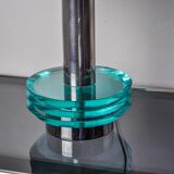 Lampe space-age par Zero Quattro, verre de murano bleu , Italie, 1970