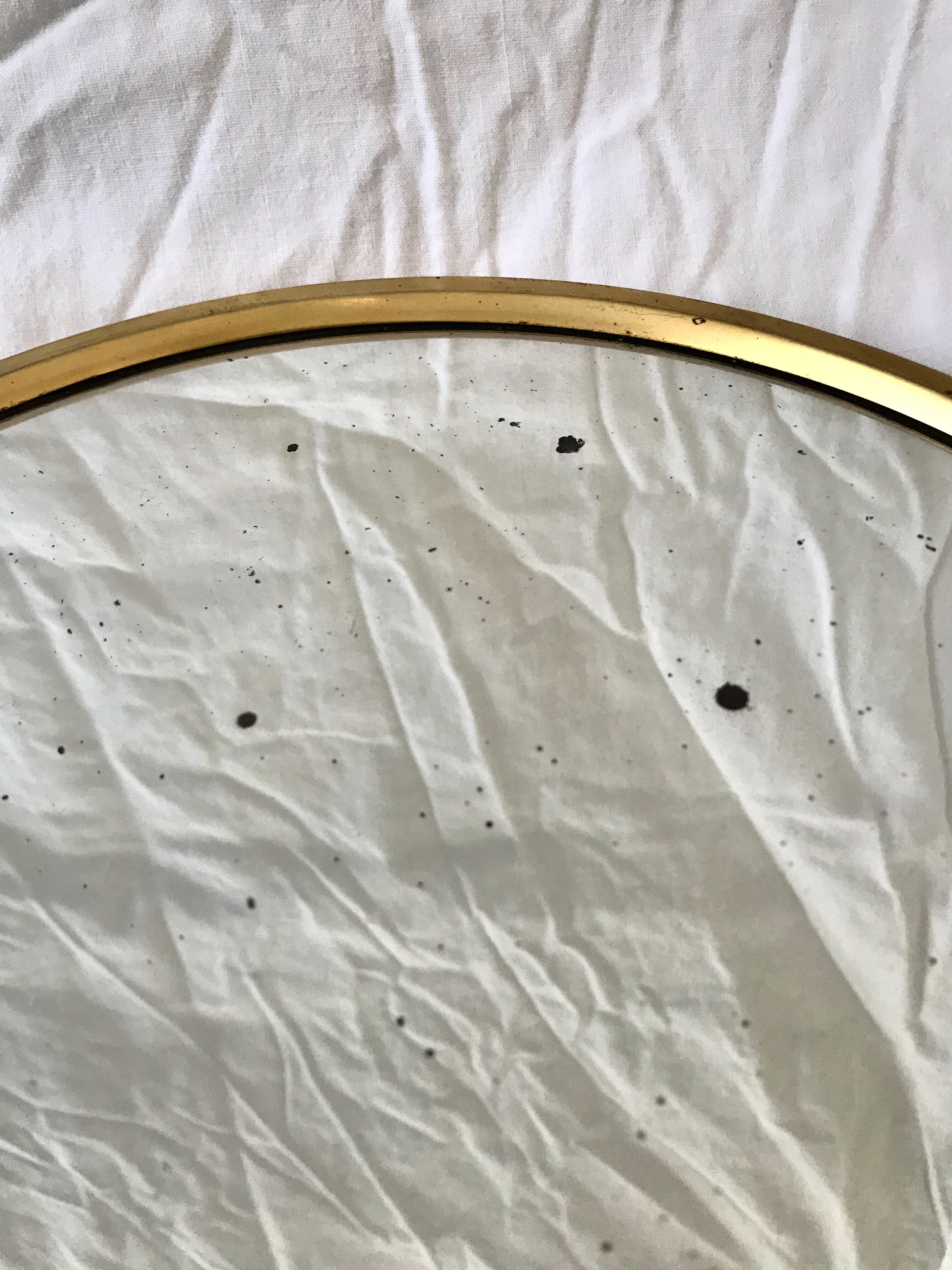 Mirror round brass 50 -  27x27cm