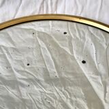 Miroir rond laiton années 50 -  27x27cm
