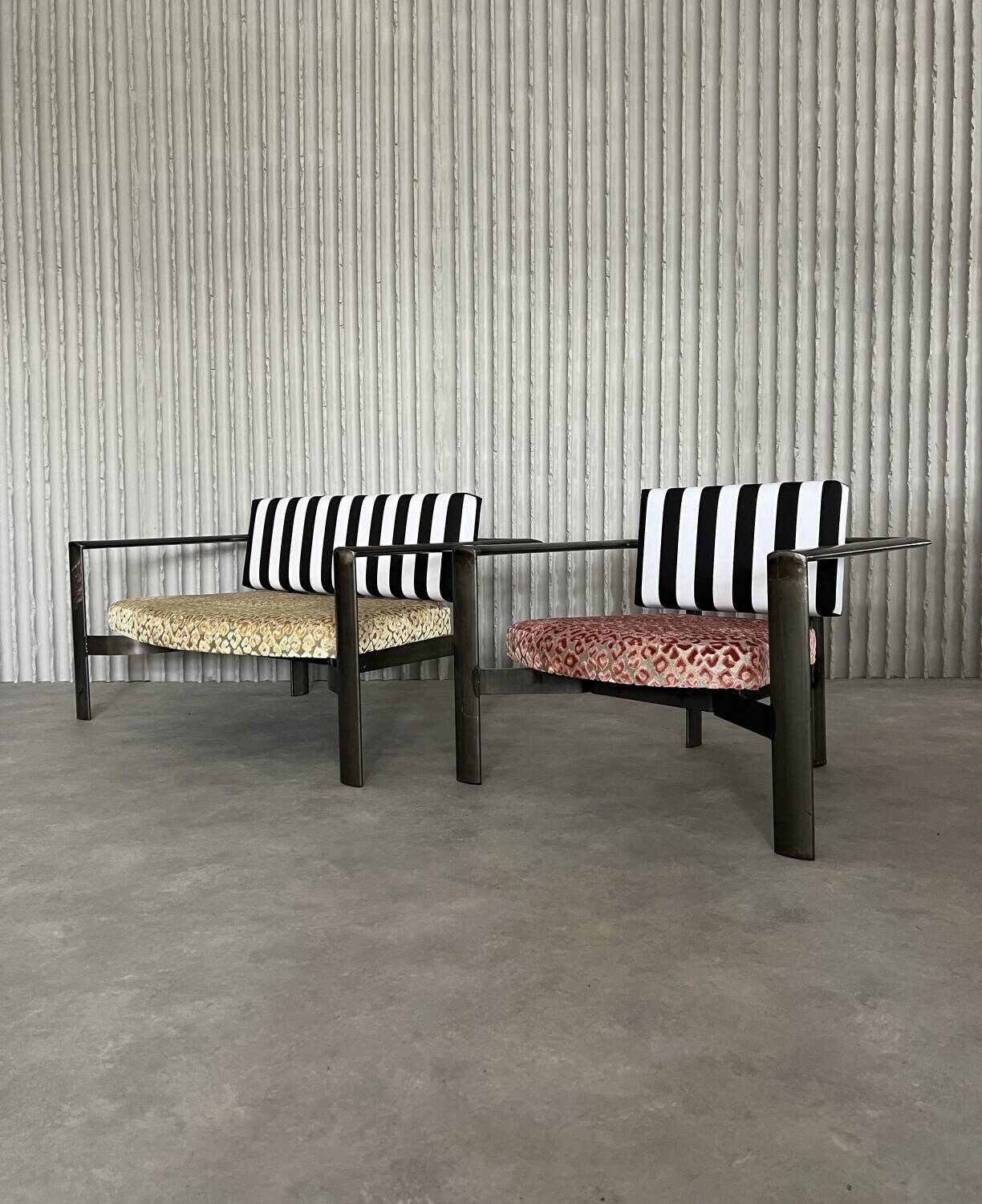 Funky loveseat (newly upholstered)