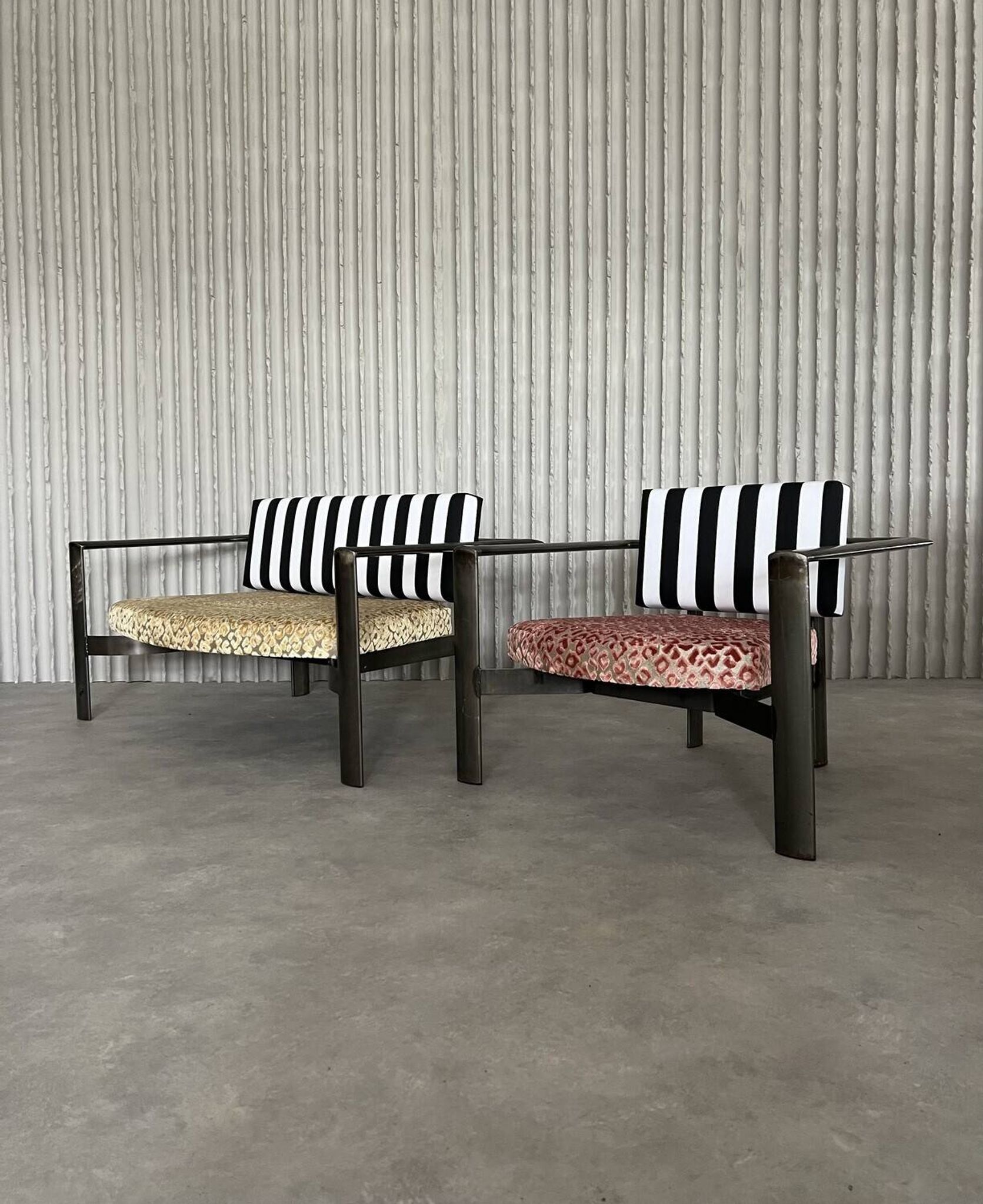 Funky loveseat (newly upholstered)