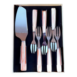 Stainless steel and Bakelite dessert cutlery
