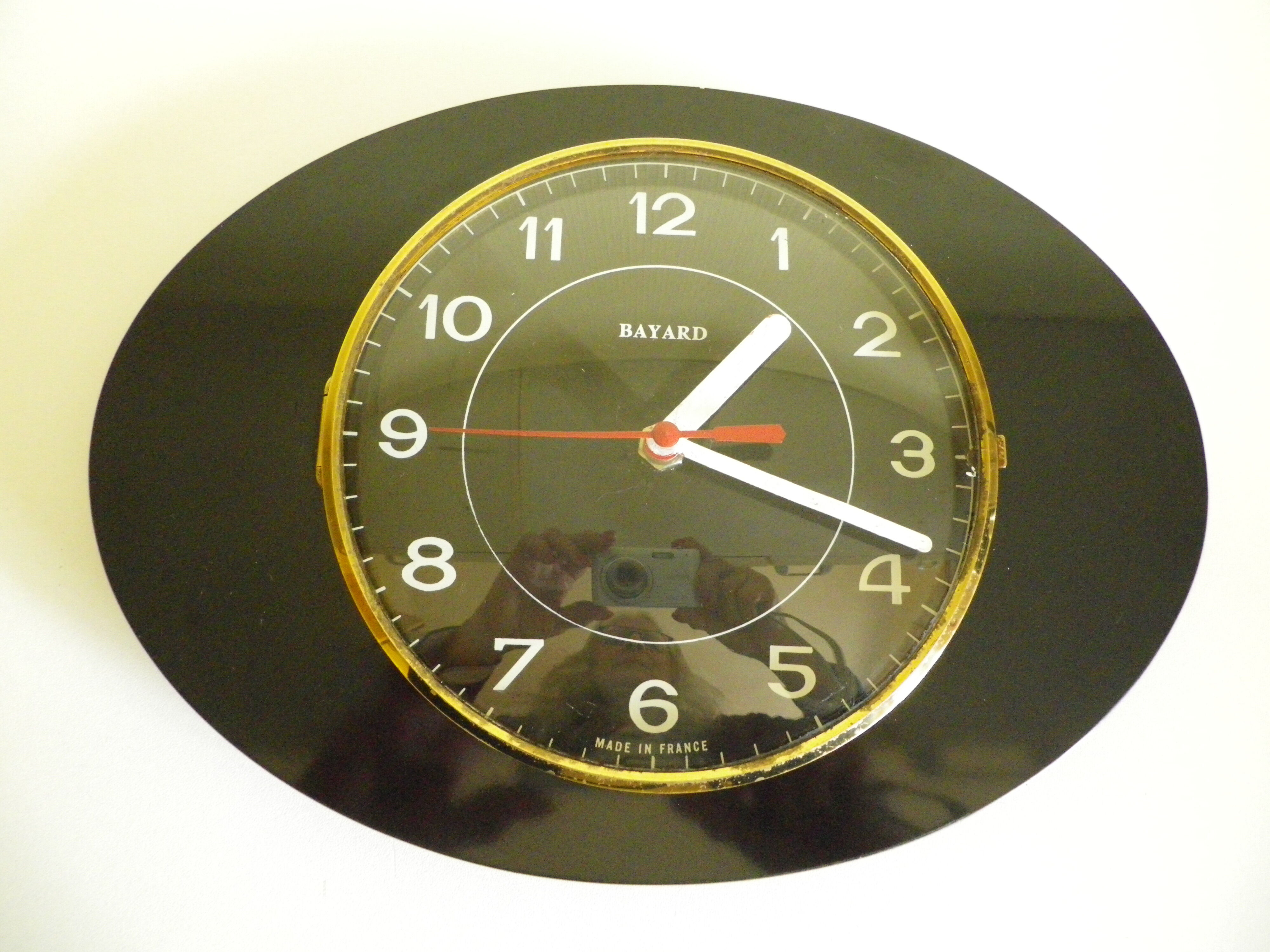 Black bakelite pendulum, bayard brand, 50s