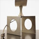 Lampe de table en aluminium brossé