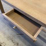 Extendable renovated 20th century oak farmhouse dining table, 200-280cm