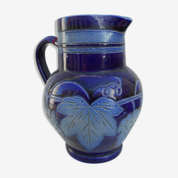 Pichet céramique bleu "Alsacien"