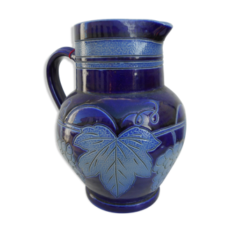 Blue ceramic pitcher "Alsatian"