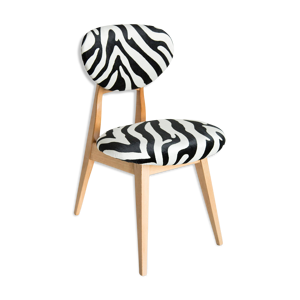 Chaise Zèbre Mid-Century