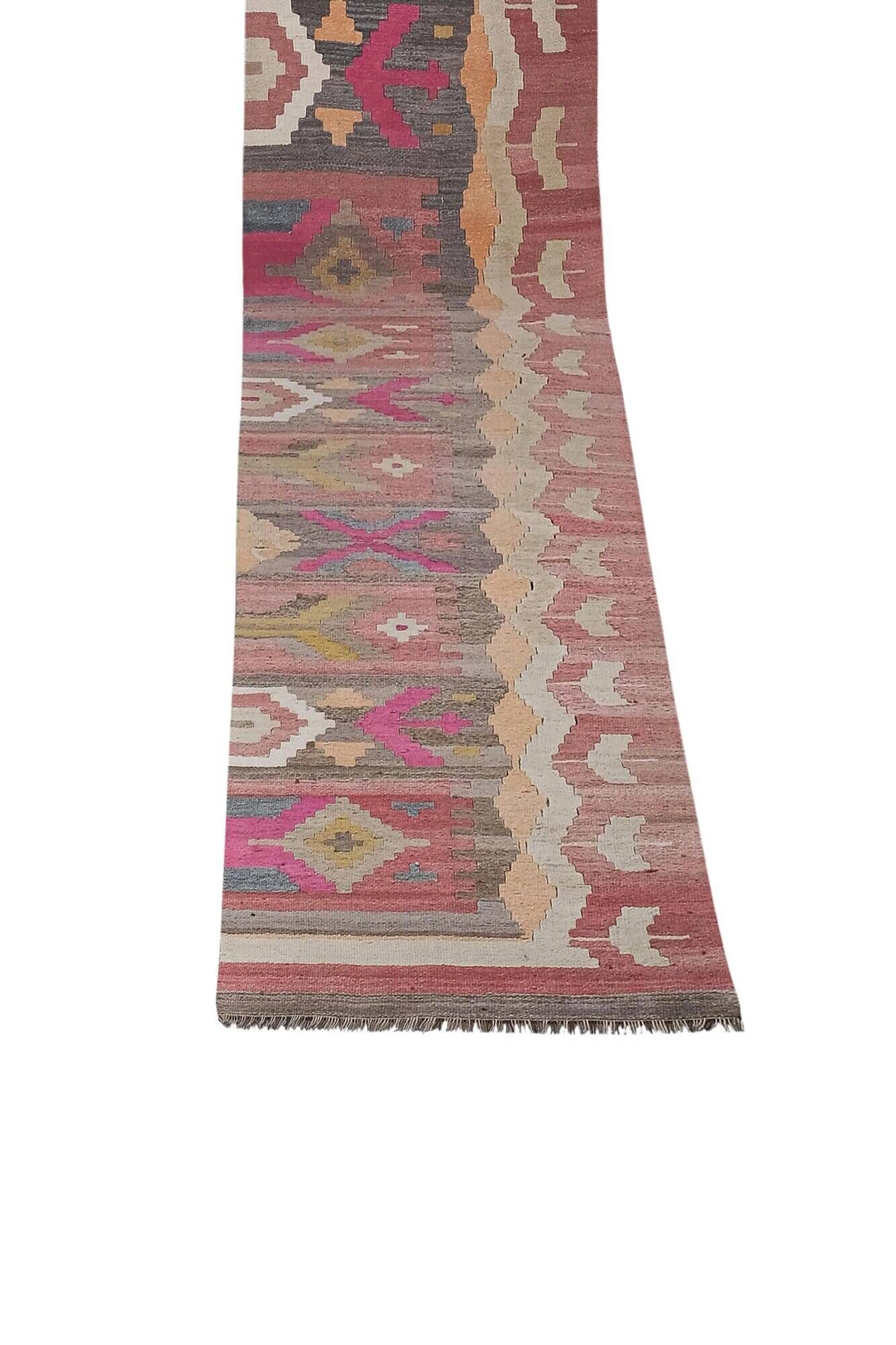 Vintage Turkish hallway rug 77x642 cm
