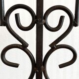 Wrought iron standing chandelier with five arms of light