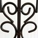 Wrought iron standing chandelier with five arms of light