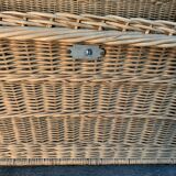 Old wicker trunk