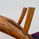 Brutalist style wooden magazine rack from the 1960s