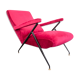 Velvet reclining armchair 1950