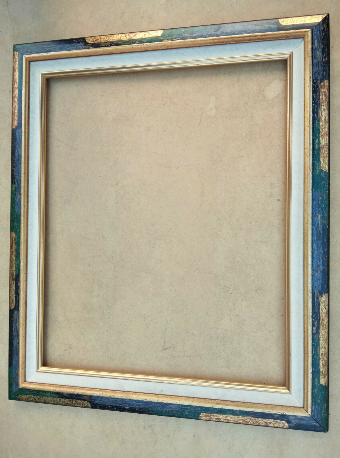 Contemporary gold and green blue frame