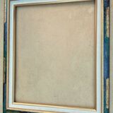 Cadre contemporain or et vert bleu