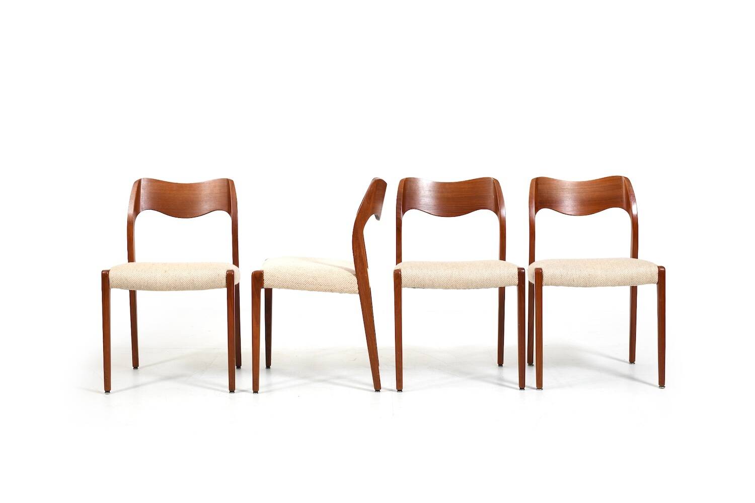 Set of Four Chairs by Niels Otto Møller Model No.71