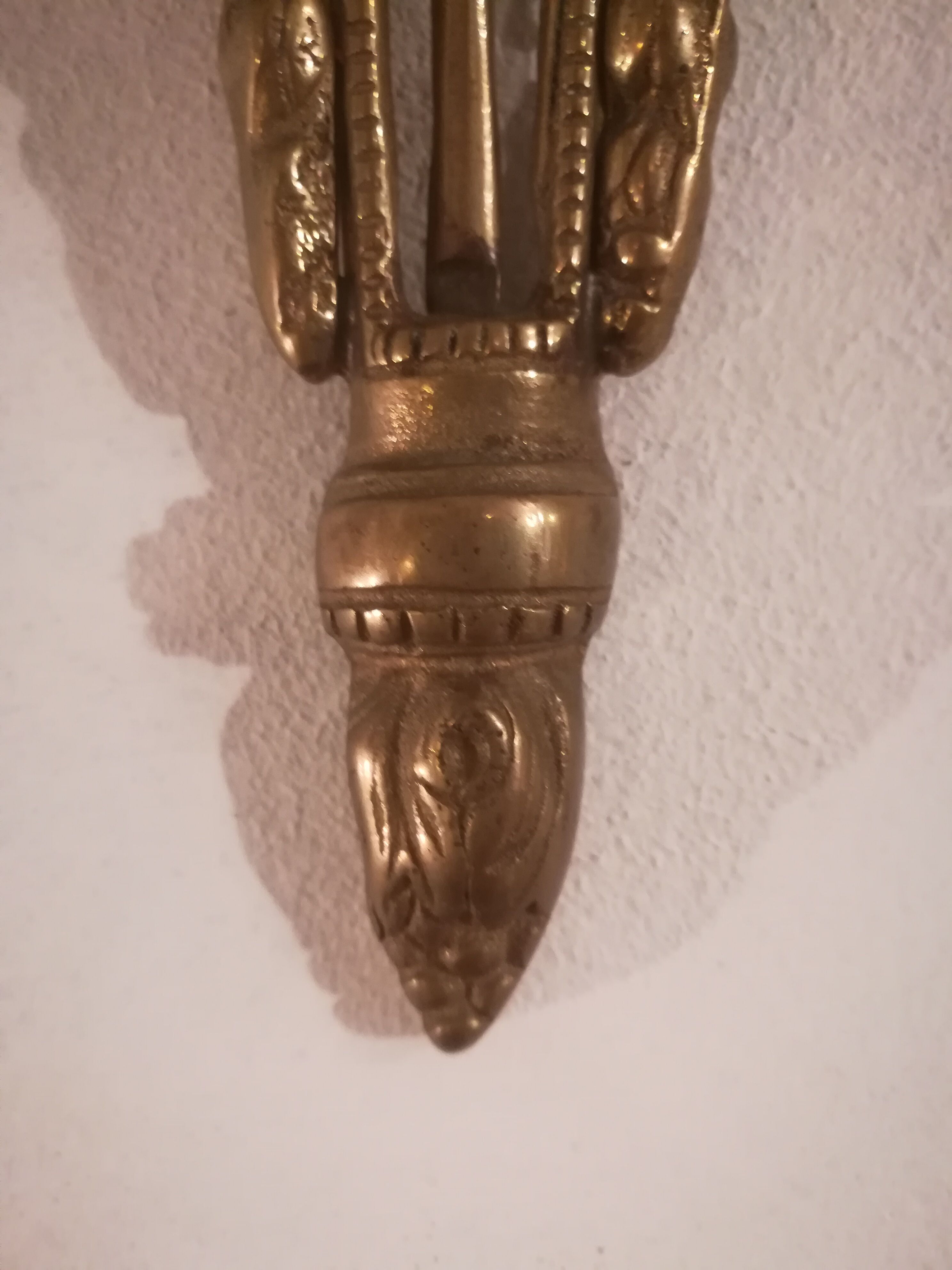 Pair of Louis XVI style sconces in gilded bronze