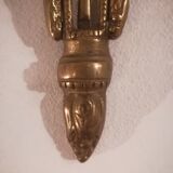 Pair of Louis XVI style sconces in gilded bronze