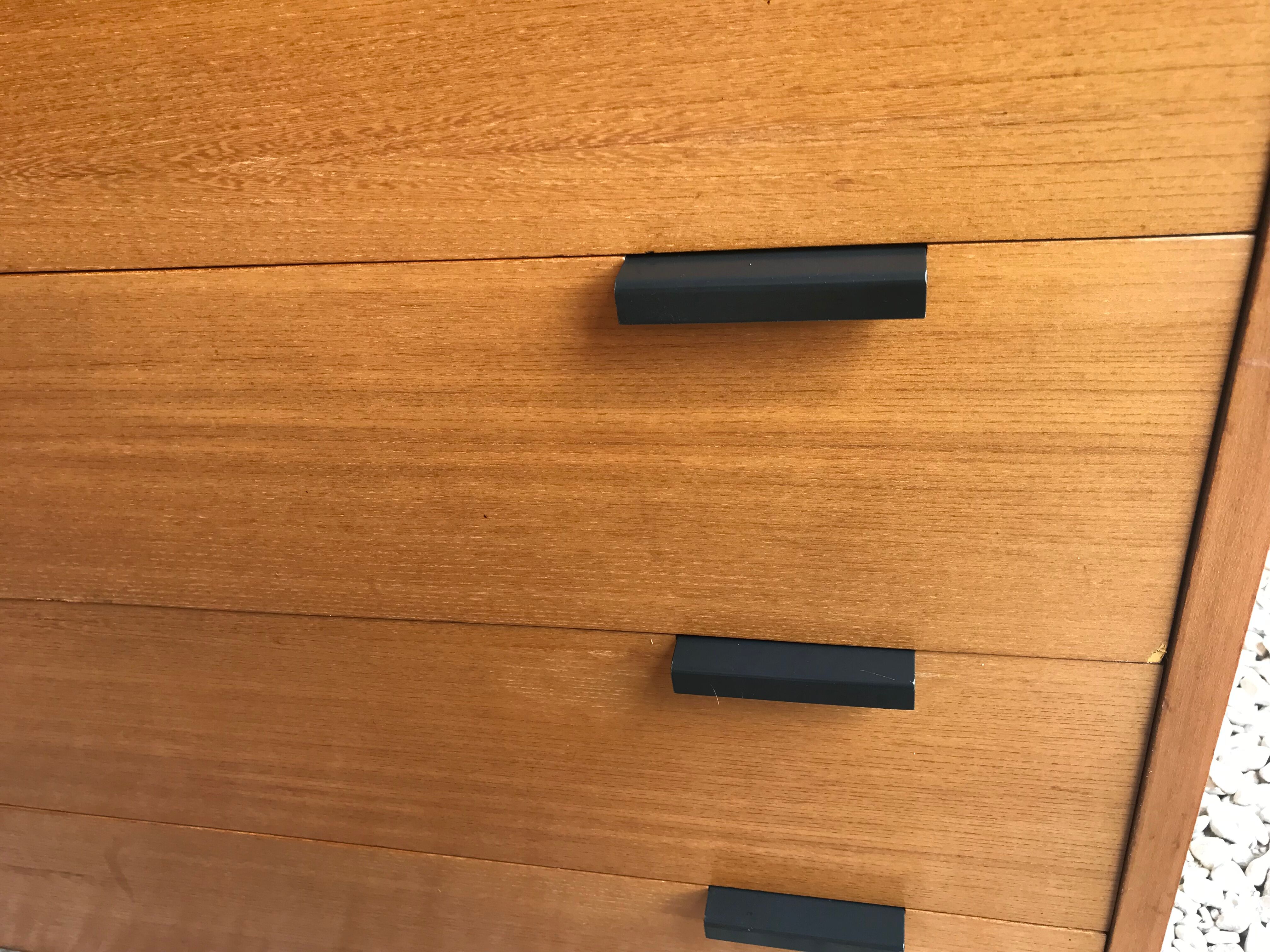 Vintage chest of drawers 1980's blond beech 5 drawers