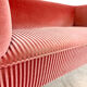 Vintage pink velvet two seater sofa