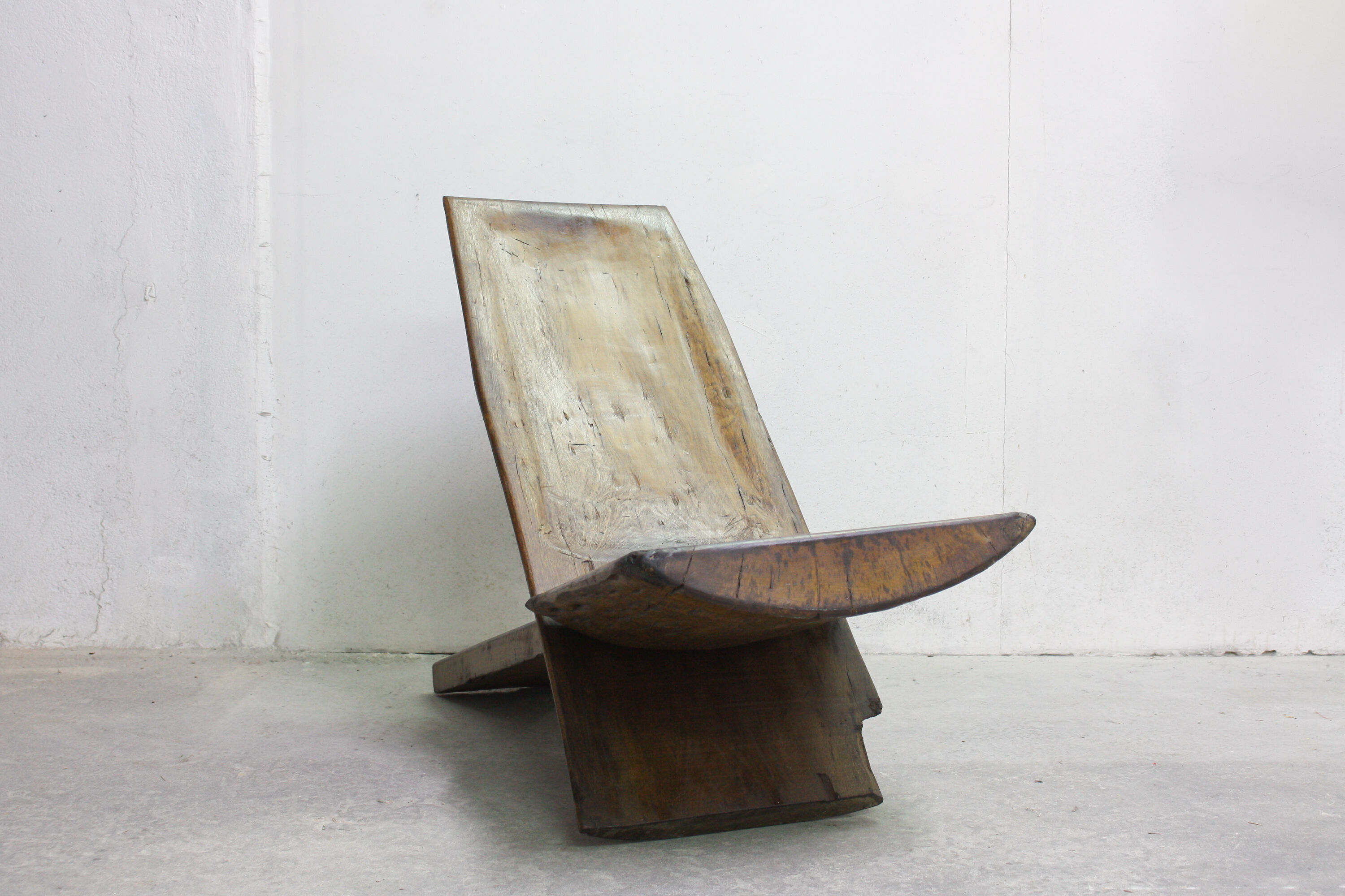 Vintage solid wood lounge chair, 1960’s