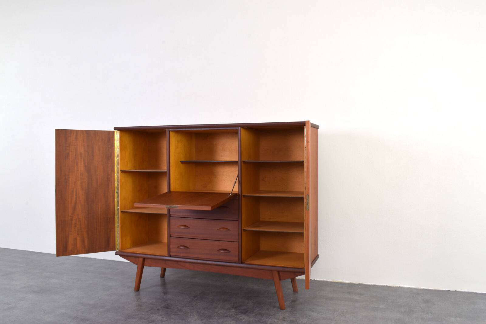 Mid-Century Danish Teak Highboard, 1960s.