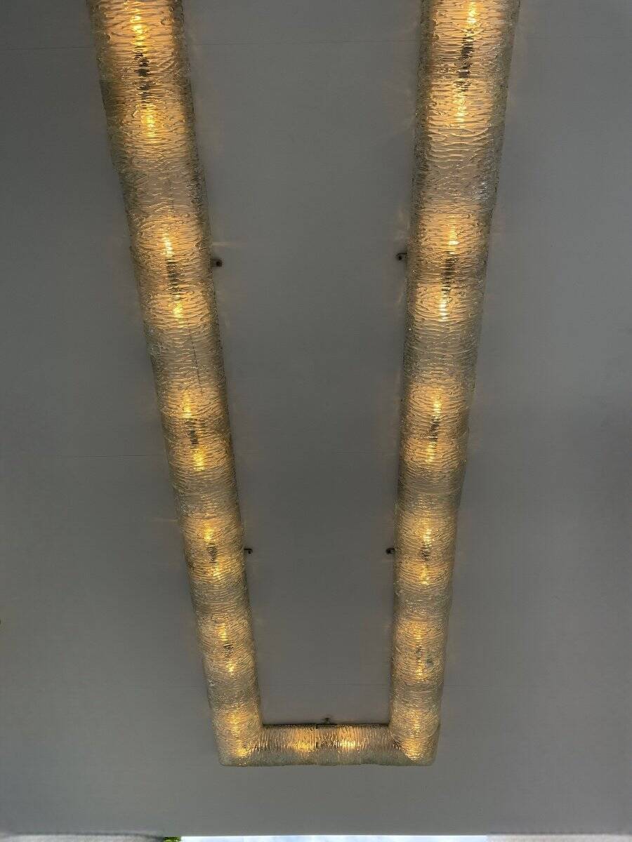 Murano glass ceiling chandelier, Barovier circa 1950
