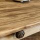 Solid oak farmhouse table "brut" 247x89, top "chocolate oak"