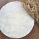 Round wood cutting board