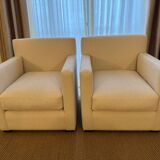 Pair of armchairs inspired by Jean-Michel Frank
