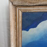 Tableau peinture à l'huile statue de la liberté 1943