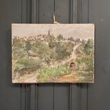 Oil on canvas by Pierre Gilbert 20th landscape